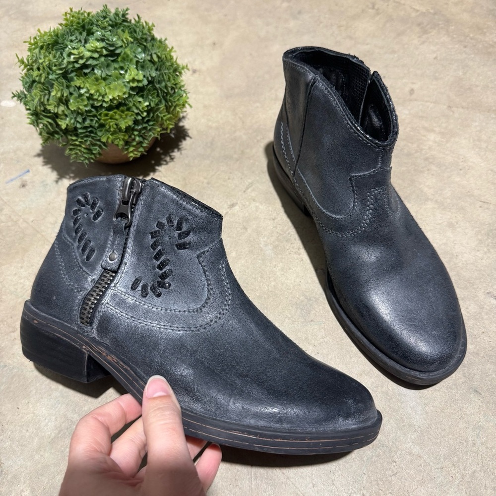 OTBT Women’s Trek Leather Ankle Boots Size 6 Blue Gray Fall‎ Western Fantasy